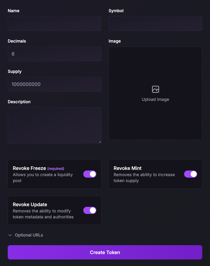 MintCoin Token Form Example